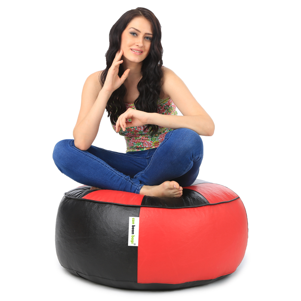 Can Bean Bags Art Leather Pouf Filled With Beans